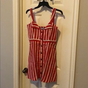 Faithful The Brand Tangerine Striped Dress